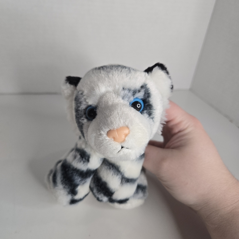 Aurora Mini Flopsie Plush Stuffed Animal White Tiger 7" Small Soft